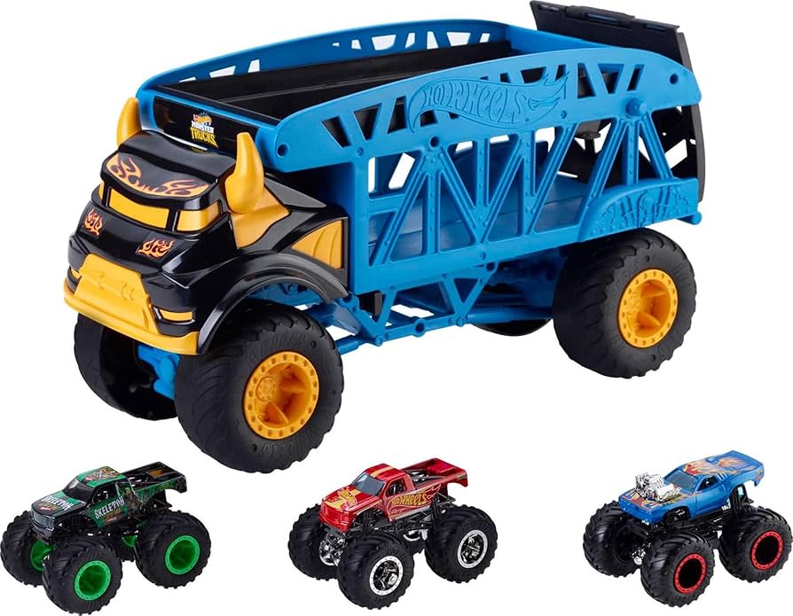 Hotwheels MONSTER TRUCKS 6種3PACK Hot Wheels Monster Trucks Animal Smashers 164 Diecast Car 3